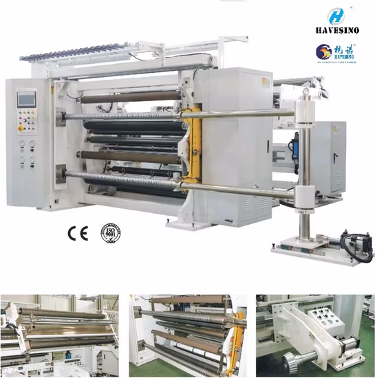 High Speed Automatic Label Non Woven Fabric Plastic Film PE BOPP CPP Pet PVC Aluminum Foil Jumbo Roll Paper Cup Paper Slitting Machine