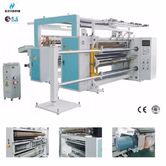 High Speed Automatic Label Non Woven Fabric Plastic Film PE BOPP CPP Pet PVC Aluminum Foil Jumbo Roll Paper Cup Paper Slitting Machine