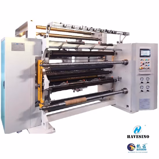 High Speed Automatic Label Non Woven Fabric Plastic Film PE BOPP CPP Pet PVC Aluminum Foil Jumbo Roll Paper Cup Paper Slitting Machine