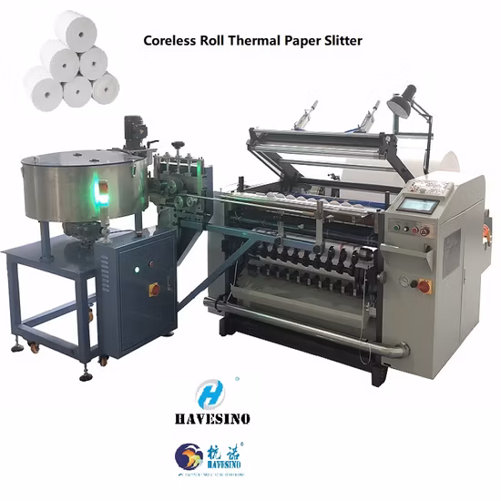 Coreless Thermal Paper Slitting Machine ATM POS ECG Fax Cash Register Roll Slitter Paper Cutting Machine Thermal Paper Making Machine Paper Machine Paper Cutter