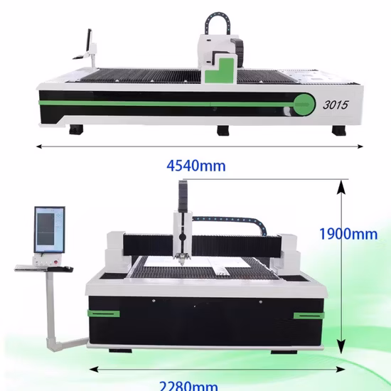 2kw Fiber Laser Cutting Machine 1530 Raycus Laser Cutting Machine